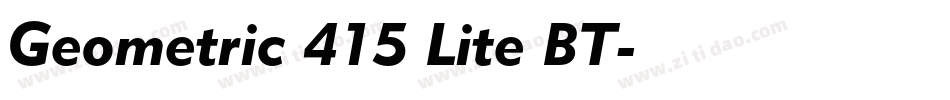 Geometric 415 Lite BT字体转换